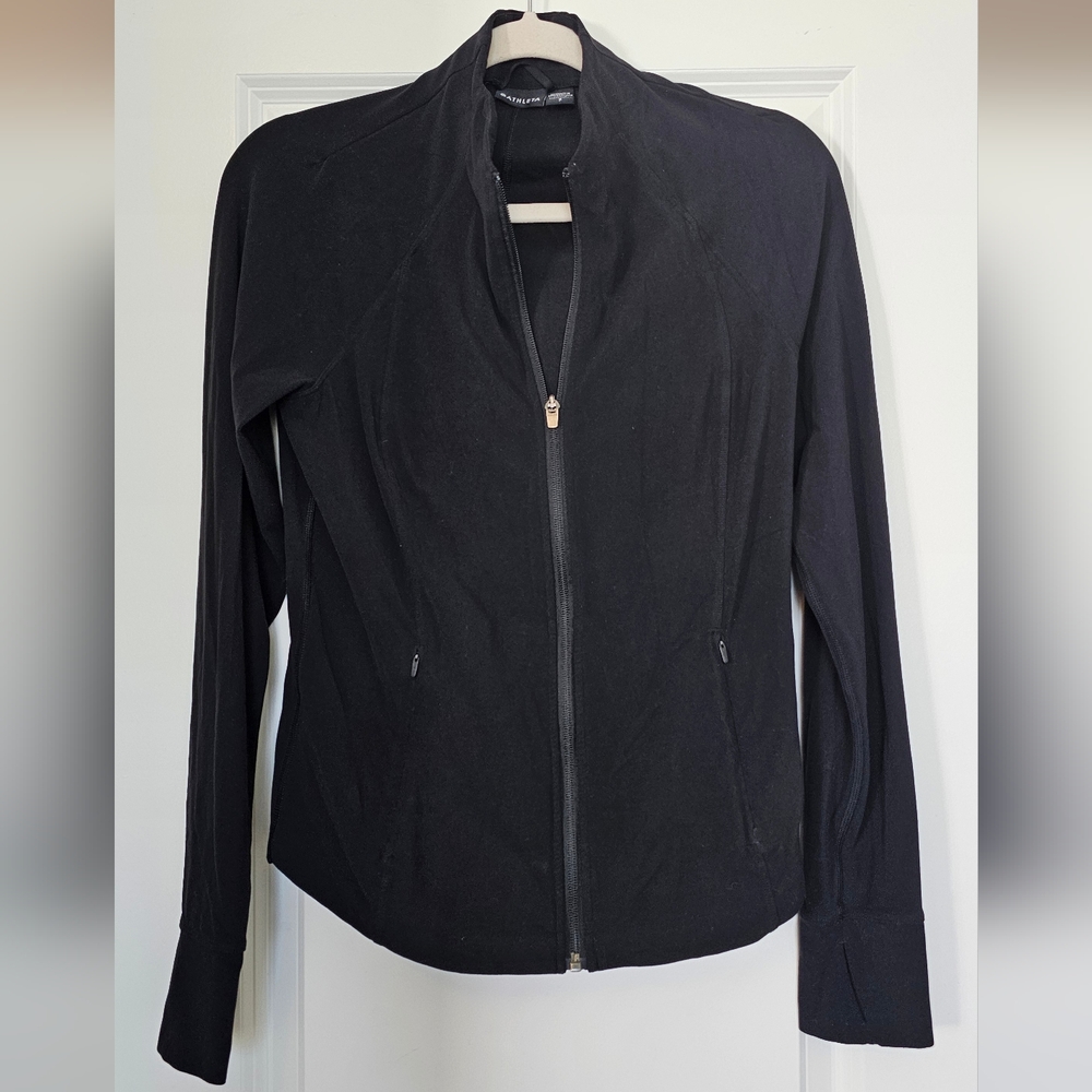 Athleta Black Full-Zip Jacket Size Small